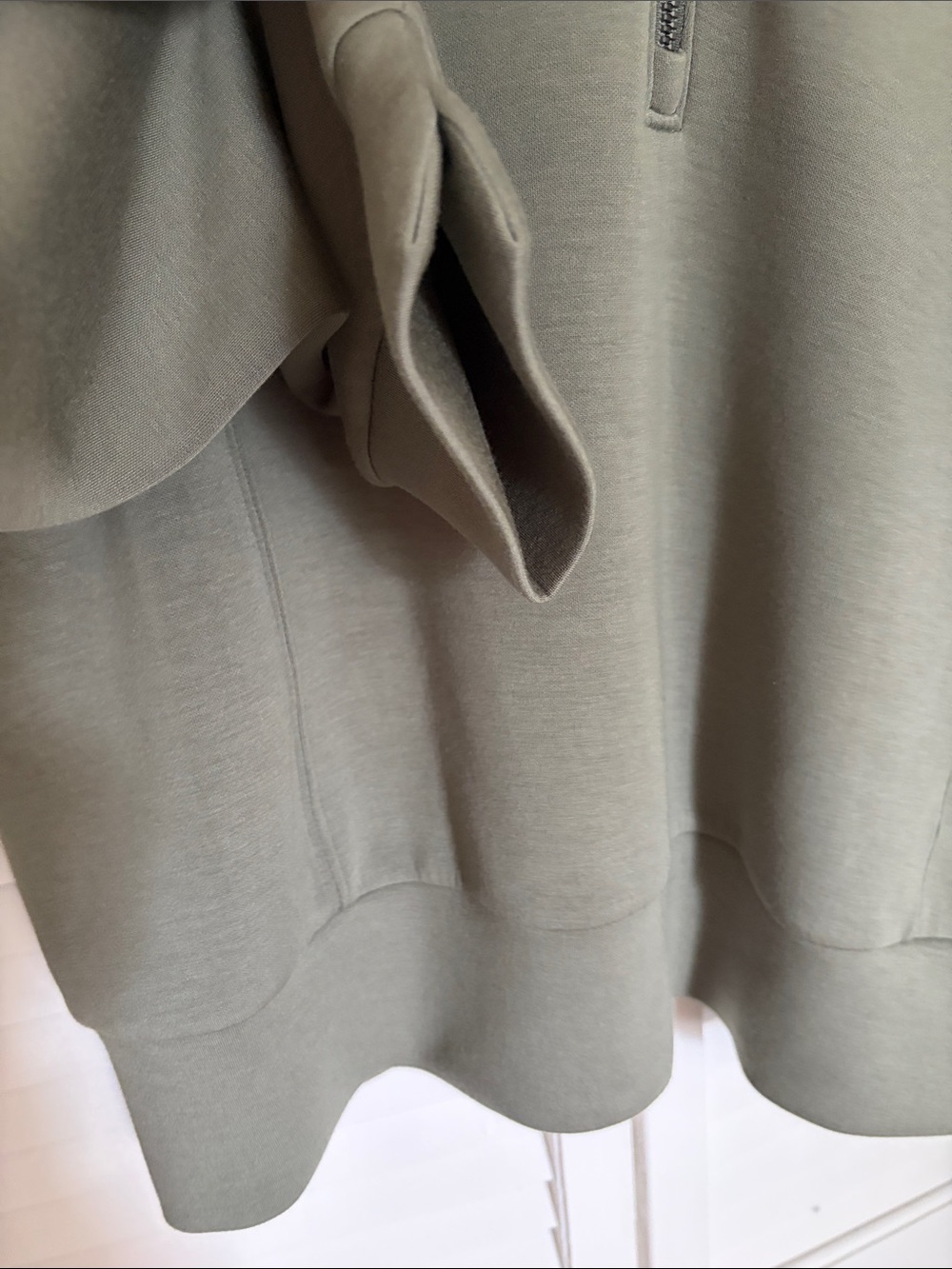 SPANX AirEssentials Half-Zip Funnel Neck Spacer Pullover Green size M - Picture 5 of 7